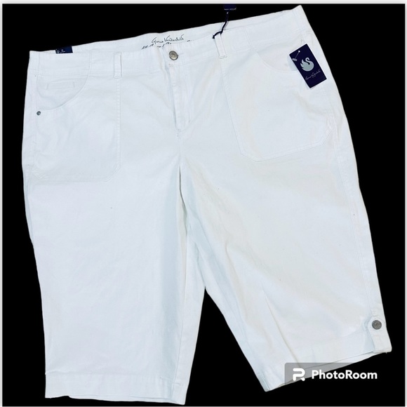 Pantaloncini Utility Donna Gloria Vanderbilt – Colori Bianco, Rosso, Blu, Taglie M-2XL, In Cotone/spandex